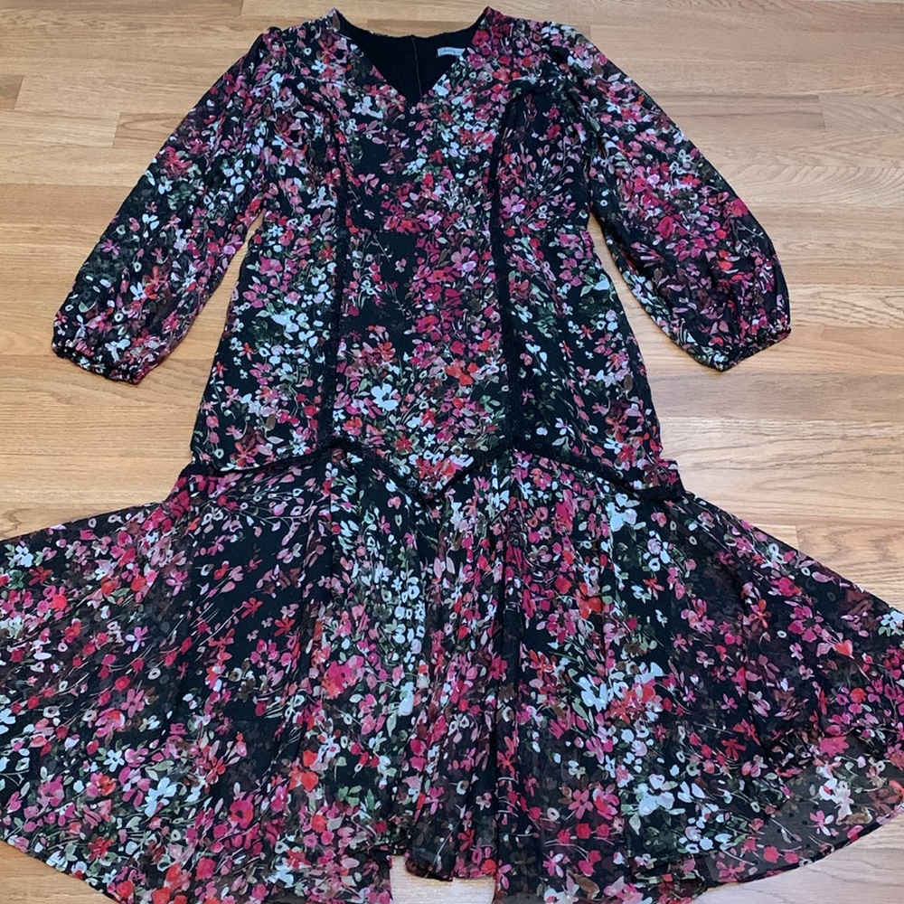 Danny & Nicole Floral Mermaid Midi Dress